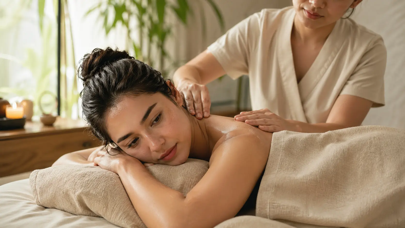Lâcher prise pendant un massage énergétique — sensations après une séance